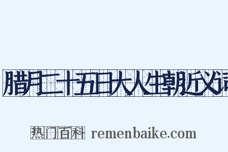 腊月二十五日大人生朝近义词是什么意思的图片